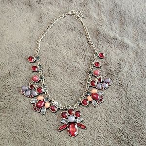 Red and gold statement necklace